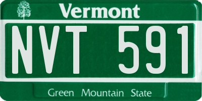VT license plate NVT591