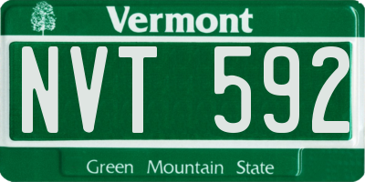 VT license plate NVT592