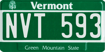 VT license plate NVT593