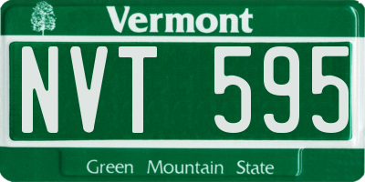 VT license plate NVT595