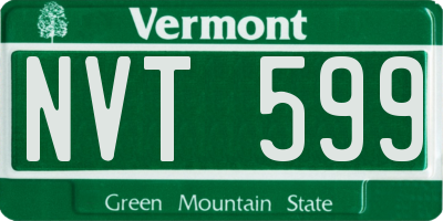 VT license plate NVT599