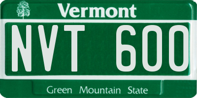 VT license plate NVT600