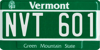 VT license plate NVT601