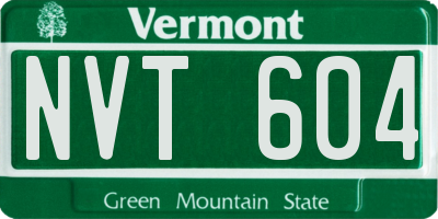 VT license plate NVT604