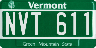VT license plate NVT611