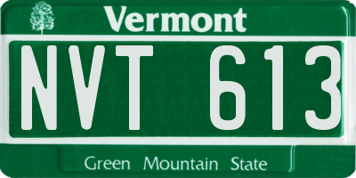 VT license plate NVT613