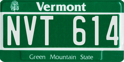 VT license plate NVT614