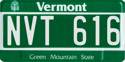 VT license plate NVT616