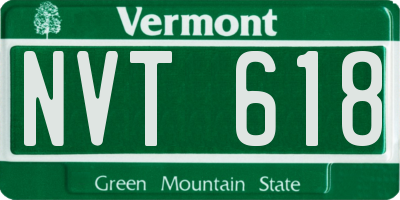 VT license plate NVT618