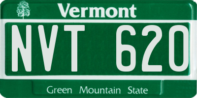 VT license plate NVT620