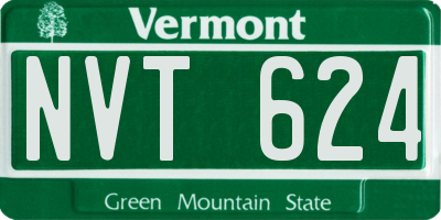 VT license plate NVT624