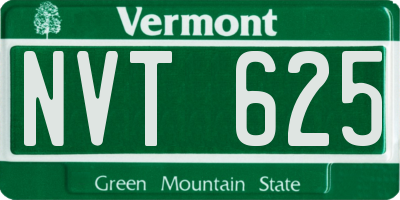 VT license plate NVT625
