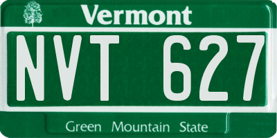 VT license plate NVT627