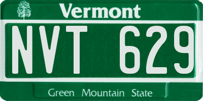 VT license plate NVT629