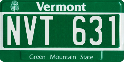 VT license plate NVT631