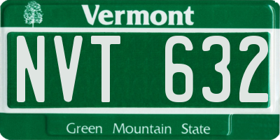 VT license plate NVT632