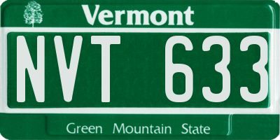 VT license plate NVT633