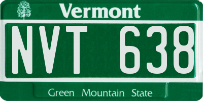 VT license plate NVT638