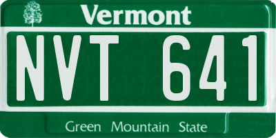 VT license plate NVT641
