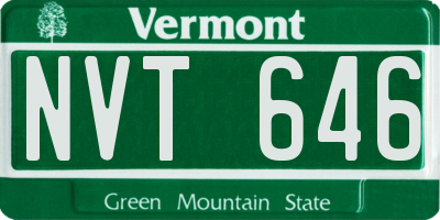 VT license plate NVT646
