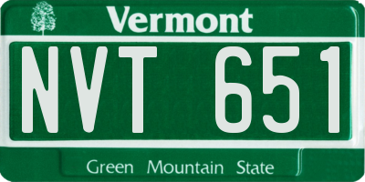 VT license plate NVT651