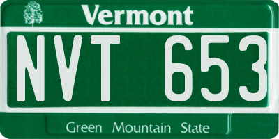 VT license plate NVT653
