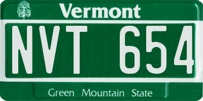 VT license plate NVT654