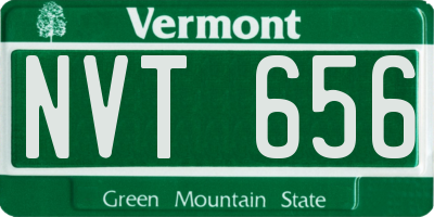 VT license plate NVT656