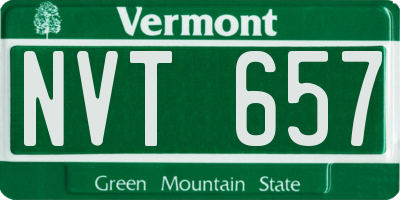VT license plate NVT657