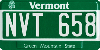 VT license plate NVT658