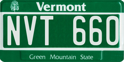 VT license plate NVT660