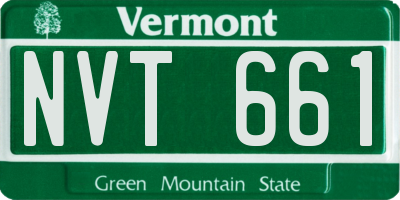 VT license plate NVT661