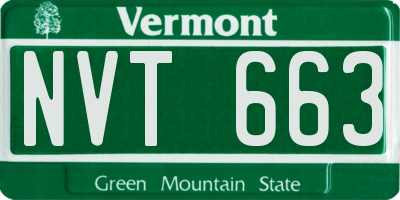 VT license plate NVT663