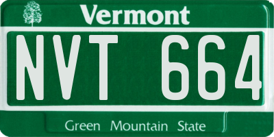 VT license plate NVT664