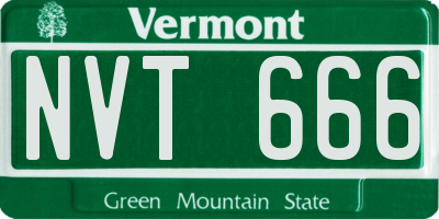 VT license plate NVT666