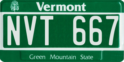 VT license plate NVT667
