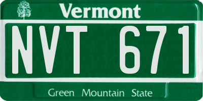 VT license plate NVT671