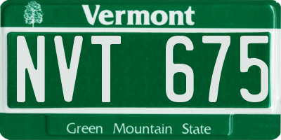 VT license plate NVT675