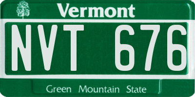 VT license plate NVT676