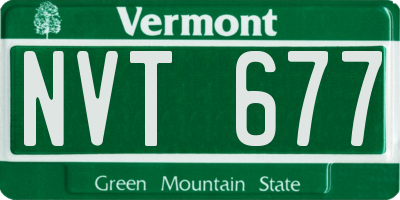 VT license plate NVT677