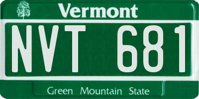 VT license plate NVT681