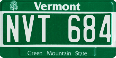 VT license plate NVT684