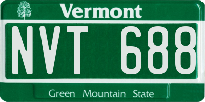 VT license plate NVT688