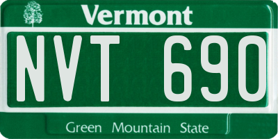 VT license plate NVT690