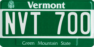 VT license plate NVT700