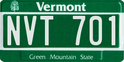 VT license plate NVT701