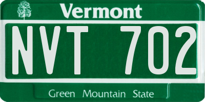 VT license plate NVT702