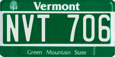 VT license plate NVT706