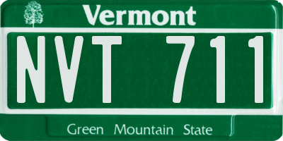 VT license plate NVT711