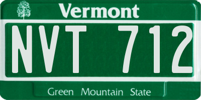 VT license plate NVT712